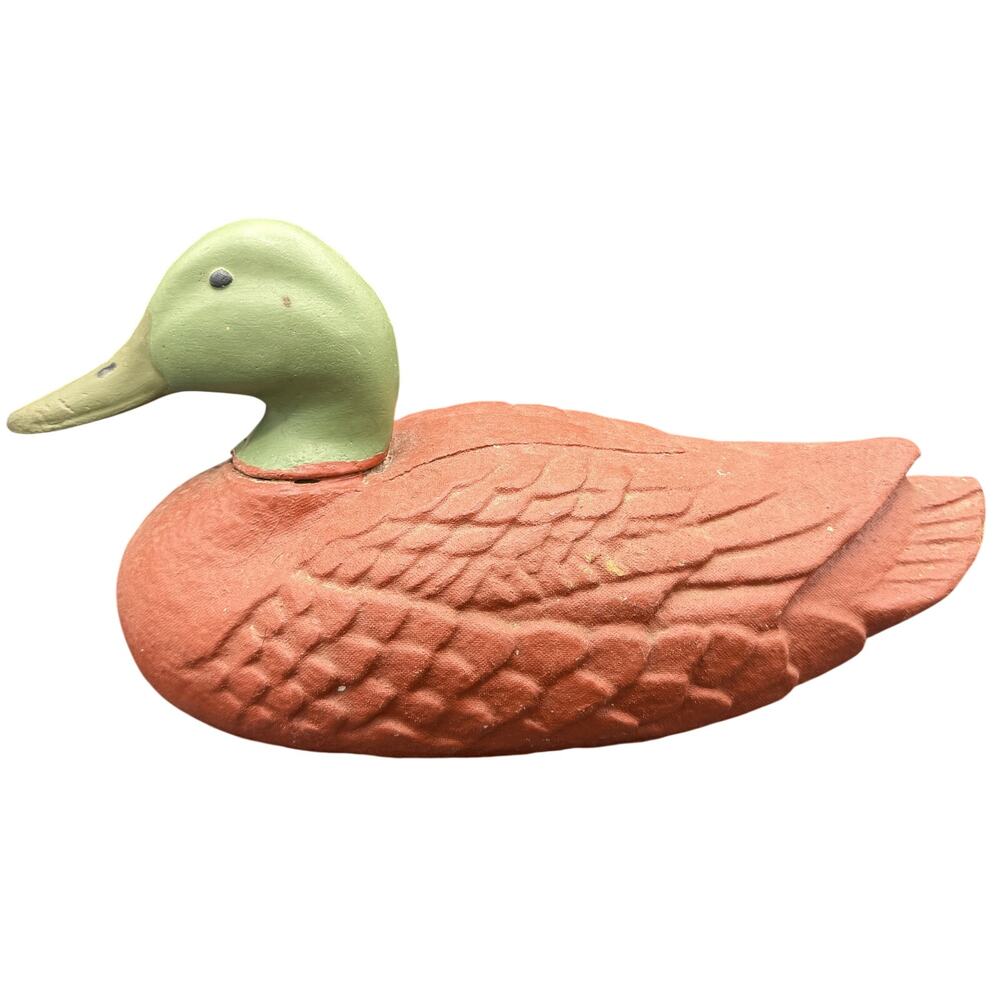 🦆 Vintage Carry-Lite Mallard Hen Duck Decoy Brown Green Rustic Cabin